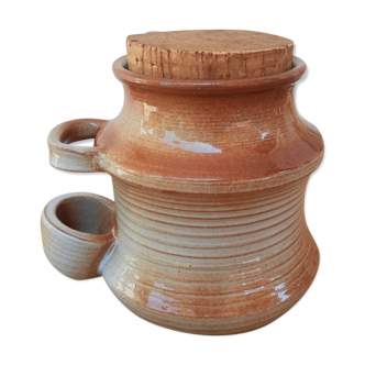 Pot condiments with its cork lid in montgolfier sandstone