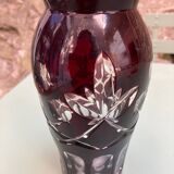 Bohemian crystal overlay vase