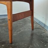Vintage teak Danish Design adjustable table by Trioh Denmark .