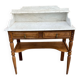 Wood and marble bathroom cabinet