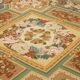Handmade European Vintage Aubusson Kilim 280 cm x 369 cm