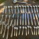 Cutlery set consisting of 49 pieces in silver metal, antique and collector's item