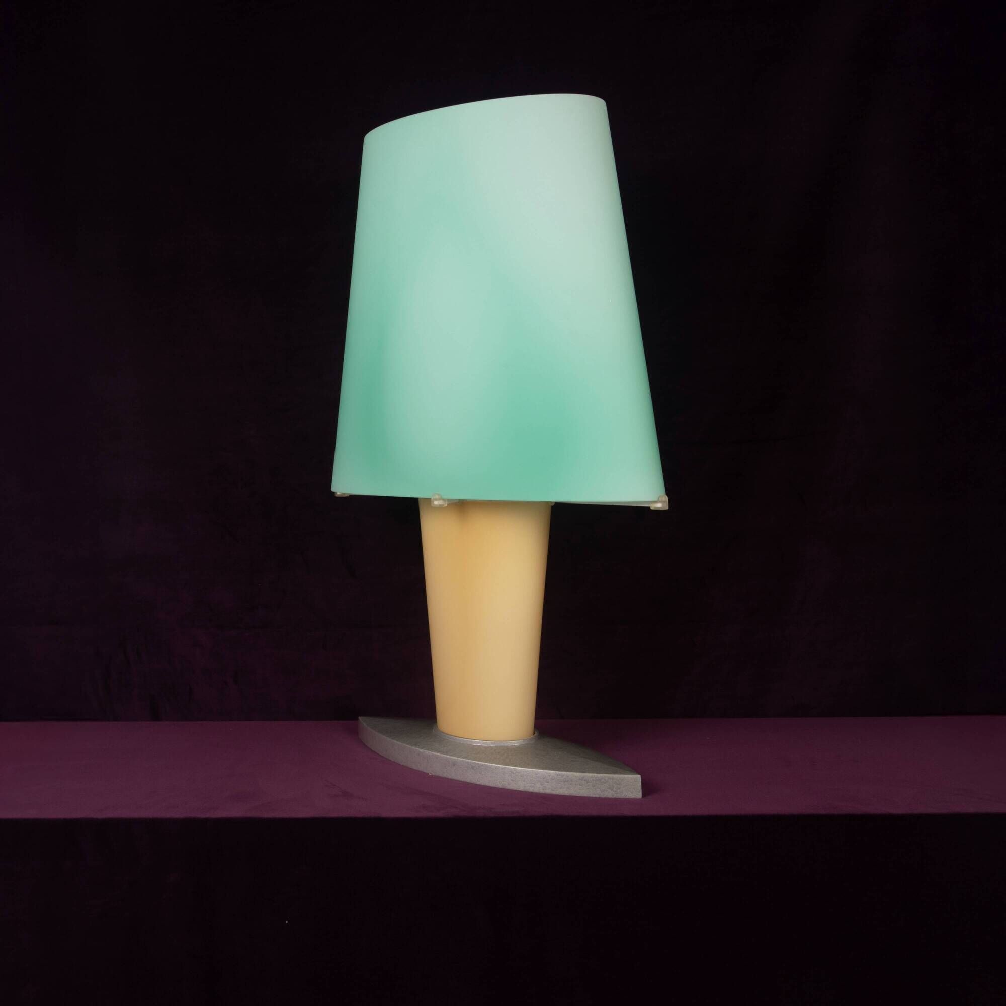 Daniela Puppa 1991 Italian Model 2850 Colored Glass Table Lamp for Fontana Arte