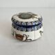 Antique Gien earthenware candy box with Renaissance decor