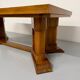 Antique Art Deco walnut and burl wood table, 1930s, France, with extensions