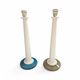 Set of 2 rare Kostka totem table lamps / epoxy / France 1980s