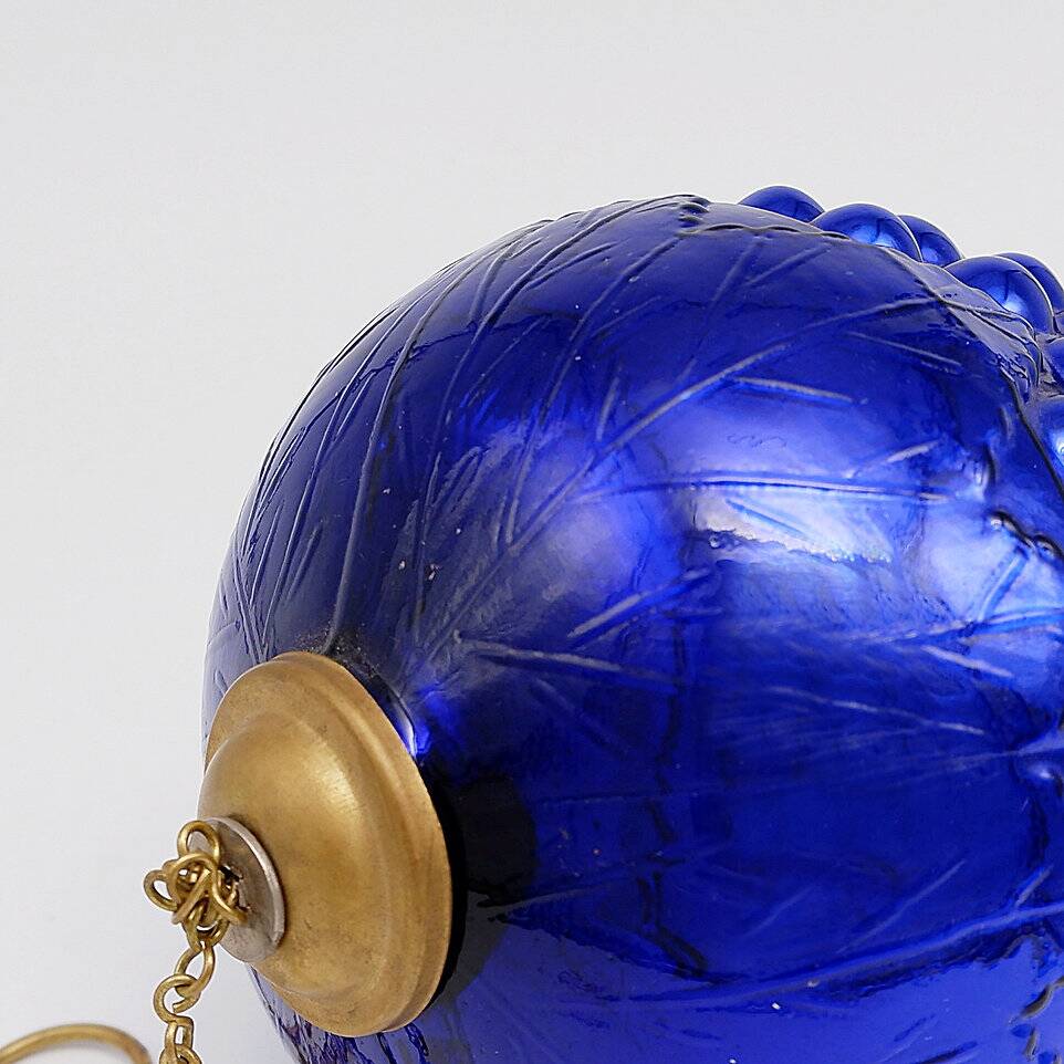 Suspension mercure bleu cobalt grappe de raisins en forme de fruits kugel à suspendre