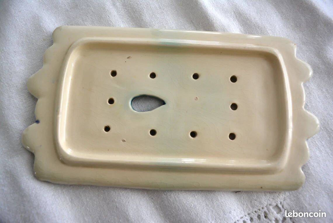 Very old asparagus barbotine tray