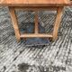 Vendée farmhouse table with cat bar and 2 drawers in solid cherry wood.