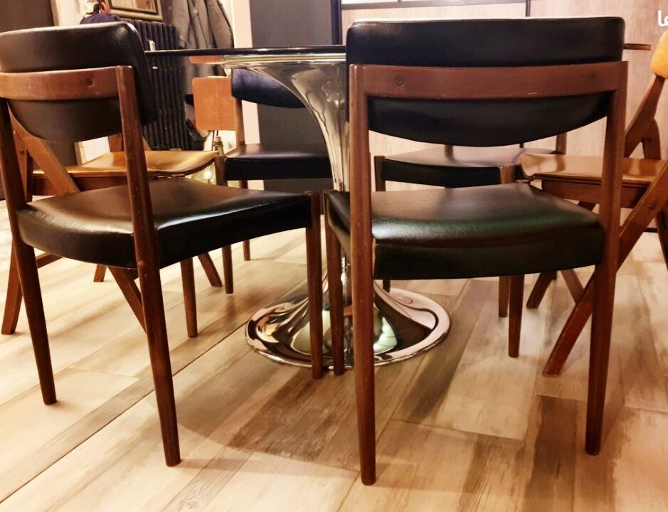 Lot 4 Scandinavian chairs Zetel Behaagt vintage 70s
