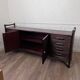 Vintage sideboard in woven wicker and bamboo