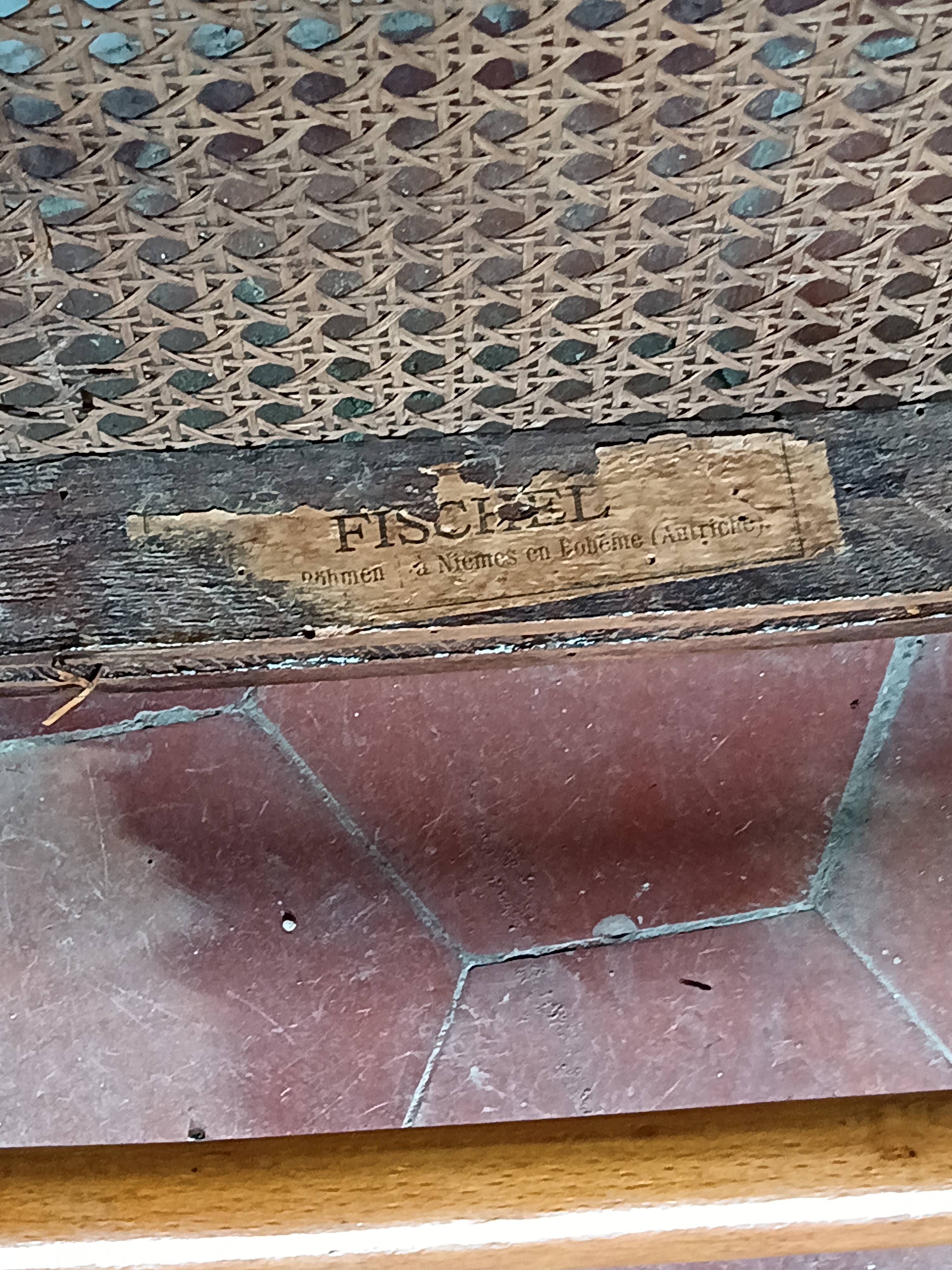 Ancienne Chaise de Bistrot en Bois Courbé " Fischel "