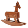 Midcentury rocking horse in oak, The Netherlands, 1950s
