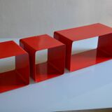 Modular bookcase made up of 3 boxes