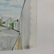 Watercolour by Michel Roubille, 2001.