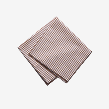 Towel small vichy brown