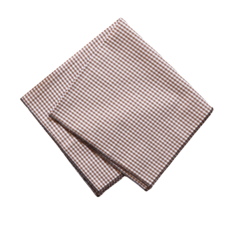 Towel small vichy brown