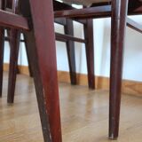 6 Scandinavian chairs skaï white