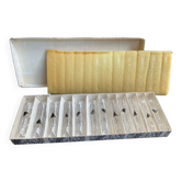 Coffret de 12 porte-couteaux en cristal taillé XXe