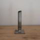 Soliflore or vintage candle holder in silver-plated metal – Fluted column on a square base