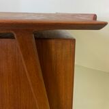 Danish midcentury teak executive desk by Arne Vodder edited by Sibast