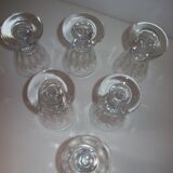 Suite de six anciens verres en cristal de Baccarat