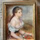 Tableaux une jeune fille aux fleurs