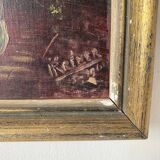 Painting yellow tulip flowers