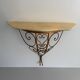 Mid-century floating wall console in wrought iron, 1950, Italy