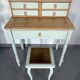 Coiffeuse / Bureau rénové et Tabouret velours, Touche Naturelle Moderne