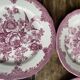 Set of 4 floral pattern dessert plates