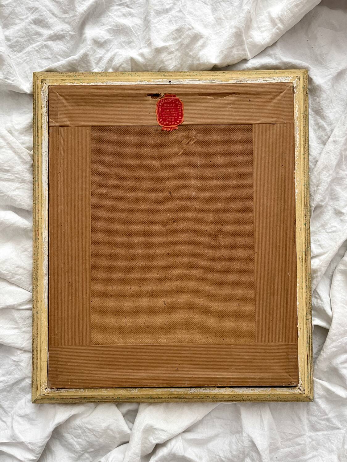 Antique painting, oil on cardboard, bouquet of anemones, signed