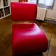 red designer armchair