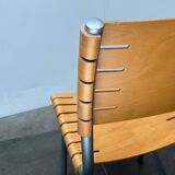 Postmodern chair in metal and wood by Ruud Jan Kokke for Harvink, 1990s.