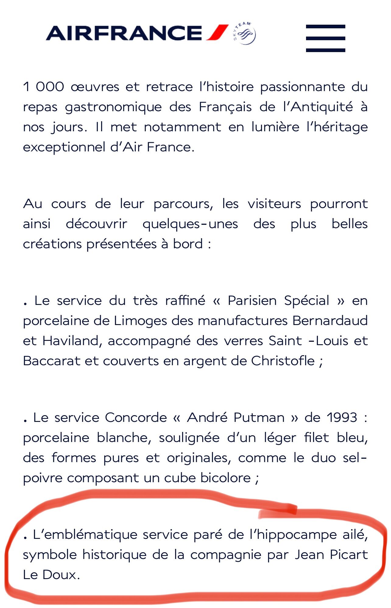 6 Bernardaud plates for Air France