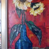 Tableau nature morte année 70