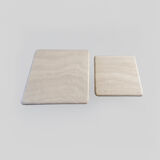 Set of 2 vintage travertine coffee tables or side tables