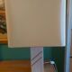 Travertine lamp foot with its original lampshade