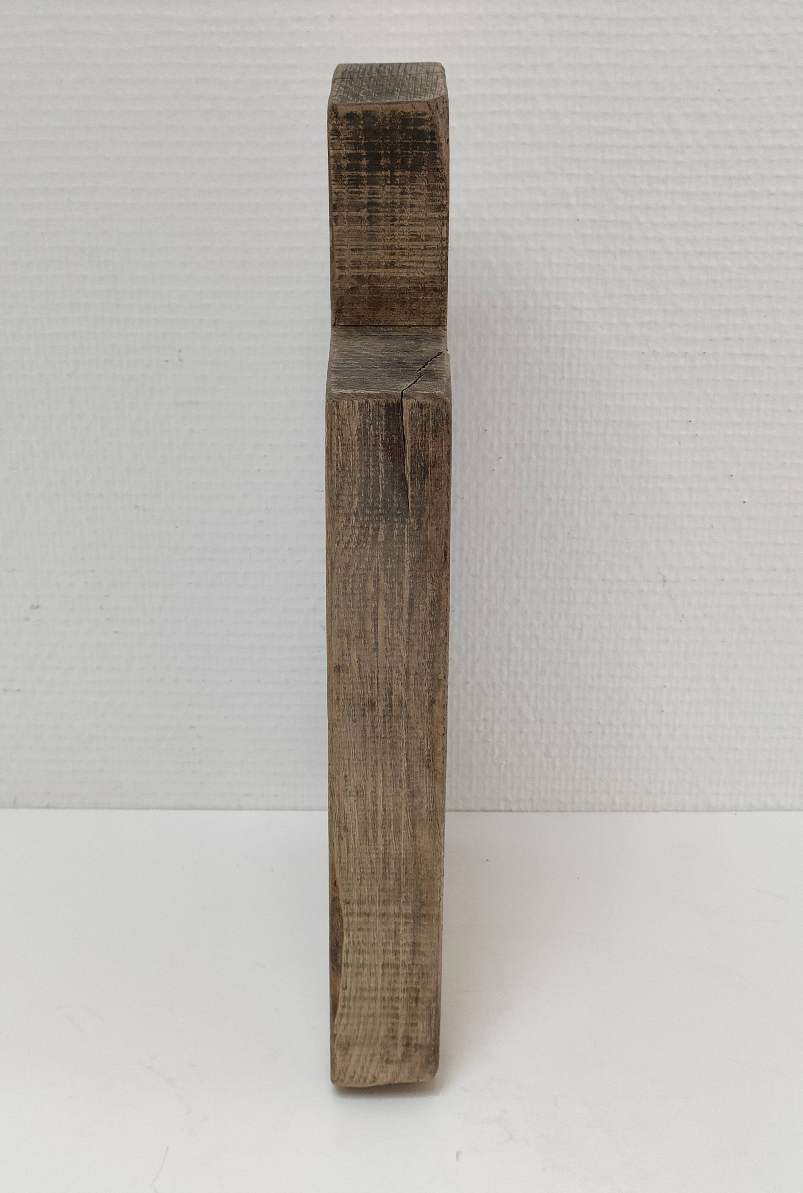 Cutting board solid wood patinated thick early twentieth century