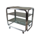 Side table serving chrome and vintage glass 70