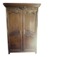 Carved plant armoire