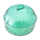 Bonbonnière en verre vert