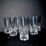 Set of 8 AVIGNON juice or whisky longdrink glasses in Saint-Louis crystal 16cm Ht