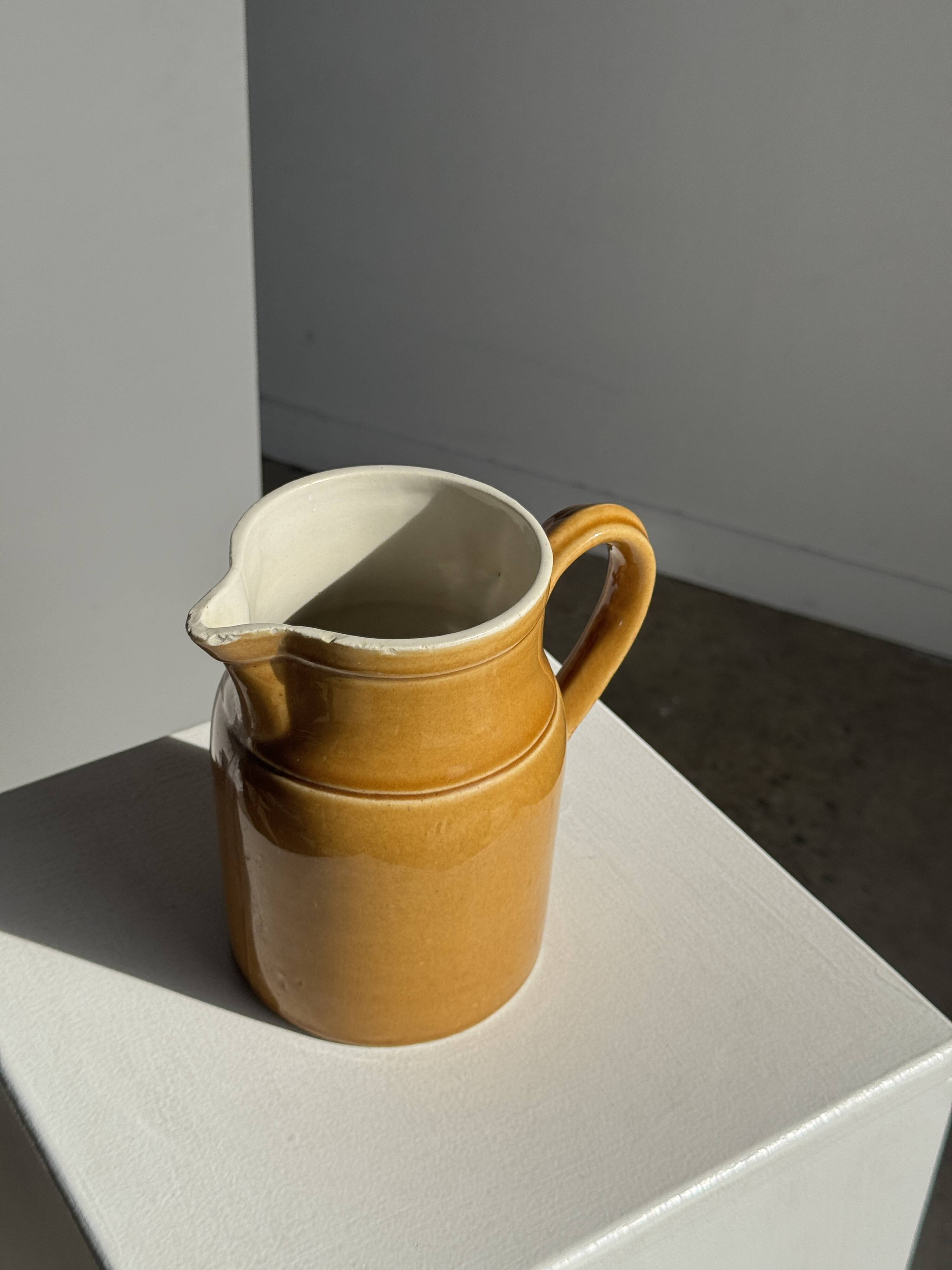 Carafe en céramique jaune Grès Kilt 1 litre H17