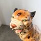XL Italian ceramic leopard sculpture statue 1970