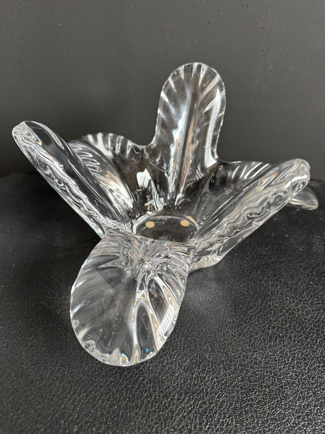 Crystal palm tree catchall, 1970s