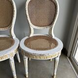 Chaises médaillon cannage