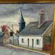 Oil painting Couple in a village 51.5cmX38cm canvas signed framed