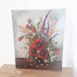 Tableau peinture bouquet de fleurs
