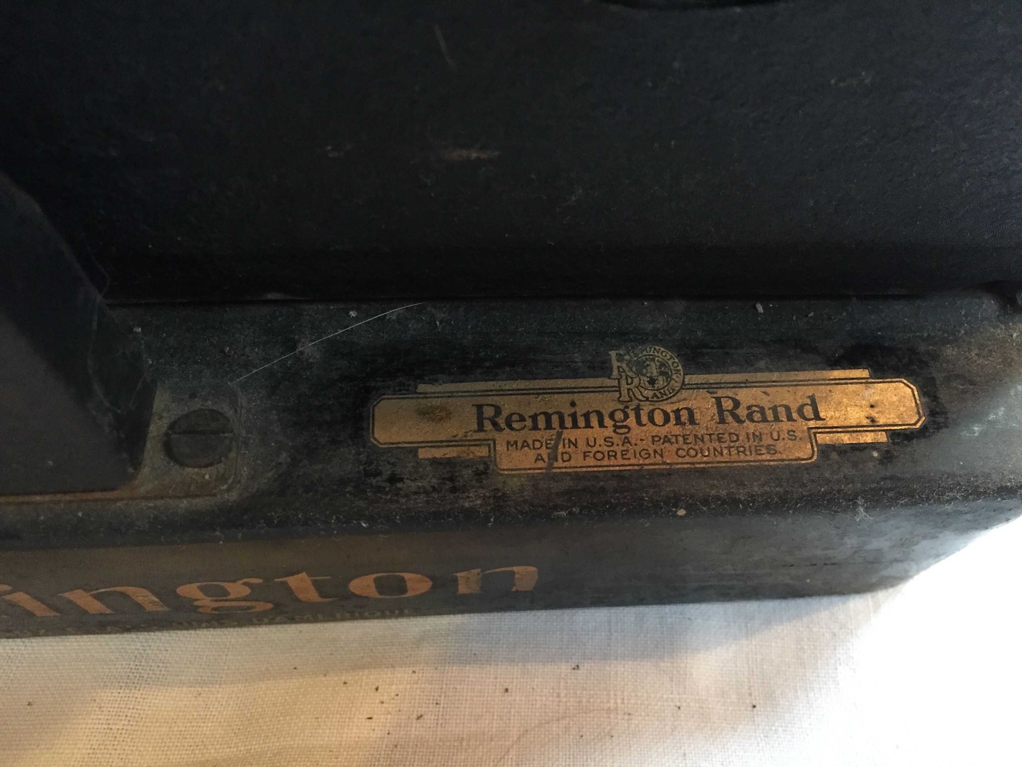 Remington typewriter